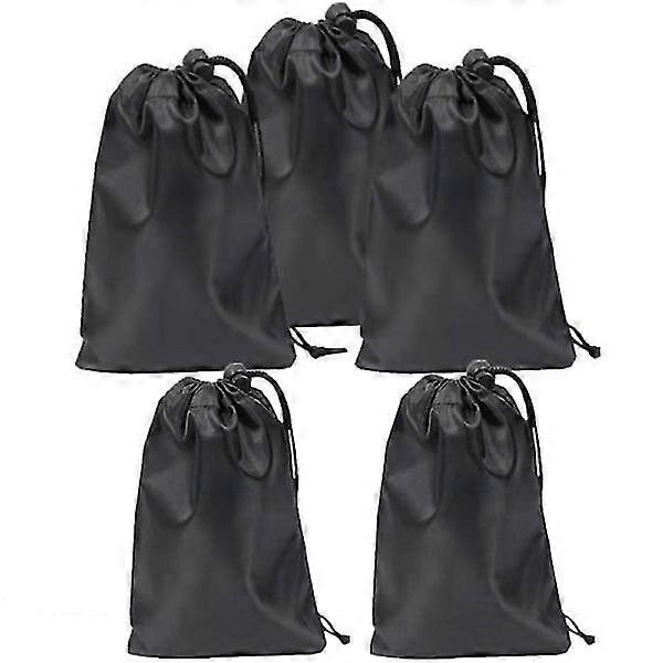 Storage bags with drawstring 5-pack 3340 cm Black