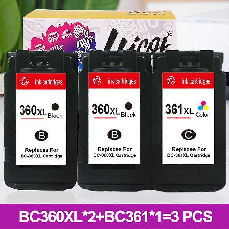 Remanufactured Ink Cartridge for Canon BC360XL BC361XL Large Capacity BC-360 BC-361 Compatible for PIXUS TS5330
