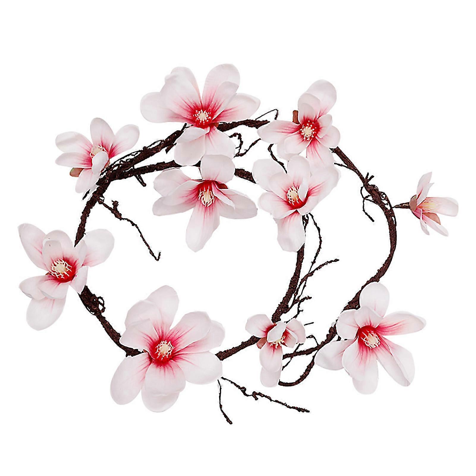 Minglan New simulated 3D magnolia rattan simulated magnolia flower rattan foam rattan home window decoration light purple Artificial Flora