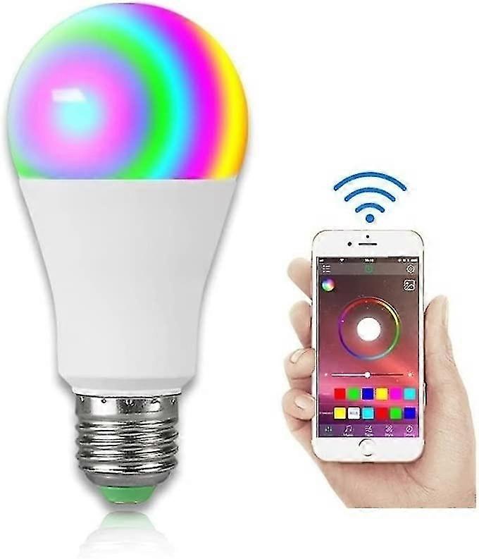 Led Light Bulbs 15w Smart E27 Rgbw Bluetooth 85-265v 20 Magic Colors Modes Music Control Function