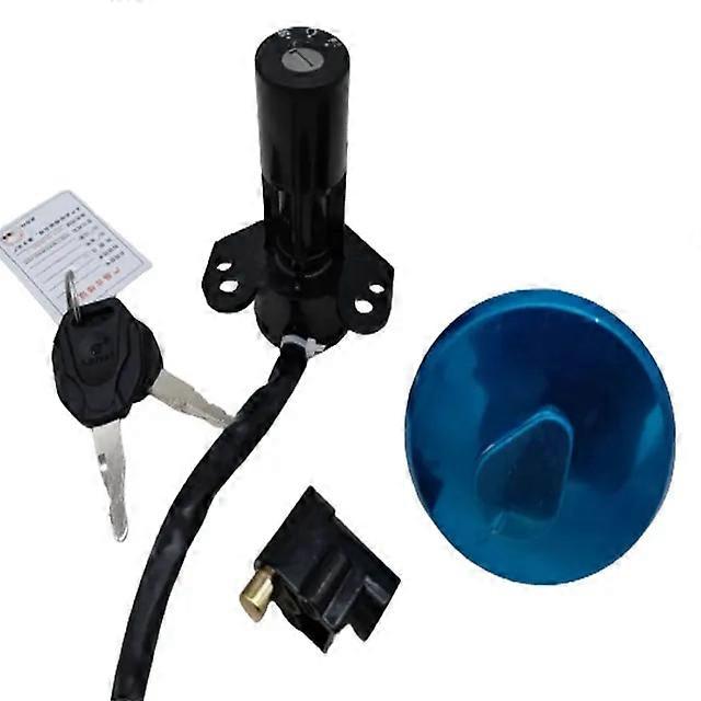 B064 دراجة نارية باب كهربائي غطاء غاز غطاء غطاء التوجيه قفل التوجيه لسوزوكي GN250 GZ250 TU250 250CC محرك الإشعال