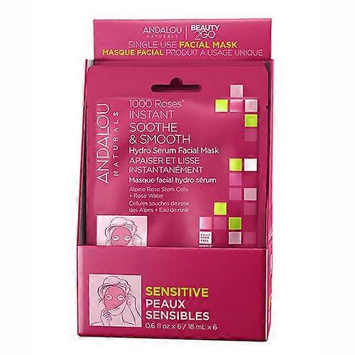 Andalou Naturals, 1000 朵玫瑰,即时舒缓和柔滑面膜,0.6 盎司