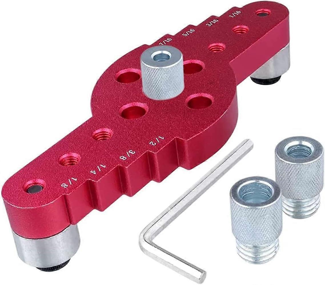 2-in-1 Wood Drilling Guide Vertical Dowel Drilling Jig Wood Hole Locator with Drill Bushing Drill Guide for Work Aluminum Drilling Jig Positioner