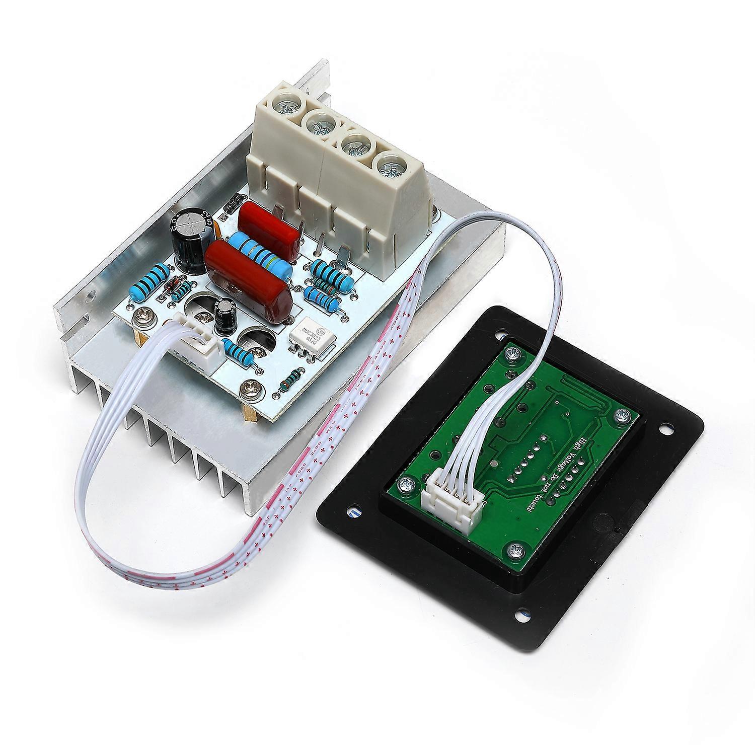 AC 220V 10000W 80A Digital Control SCR Electronic Voltage Regulator Speed Control Dimmer Thermostat + Digital Meters 10000 W