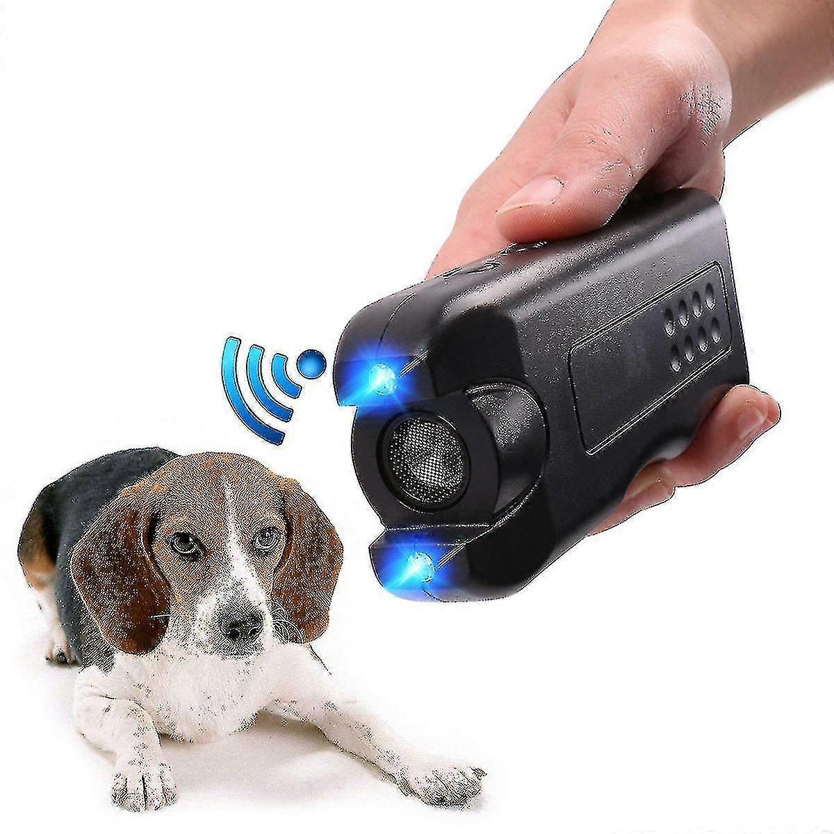 Handheld Dog Repellent Trainer, Anti Barking Device With Led Flashlight