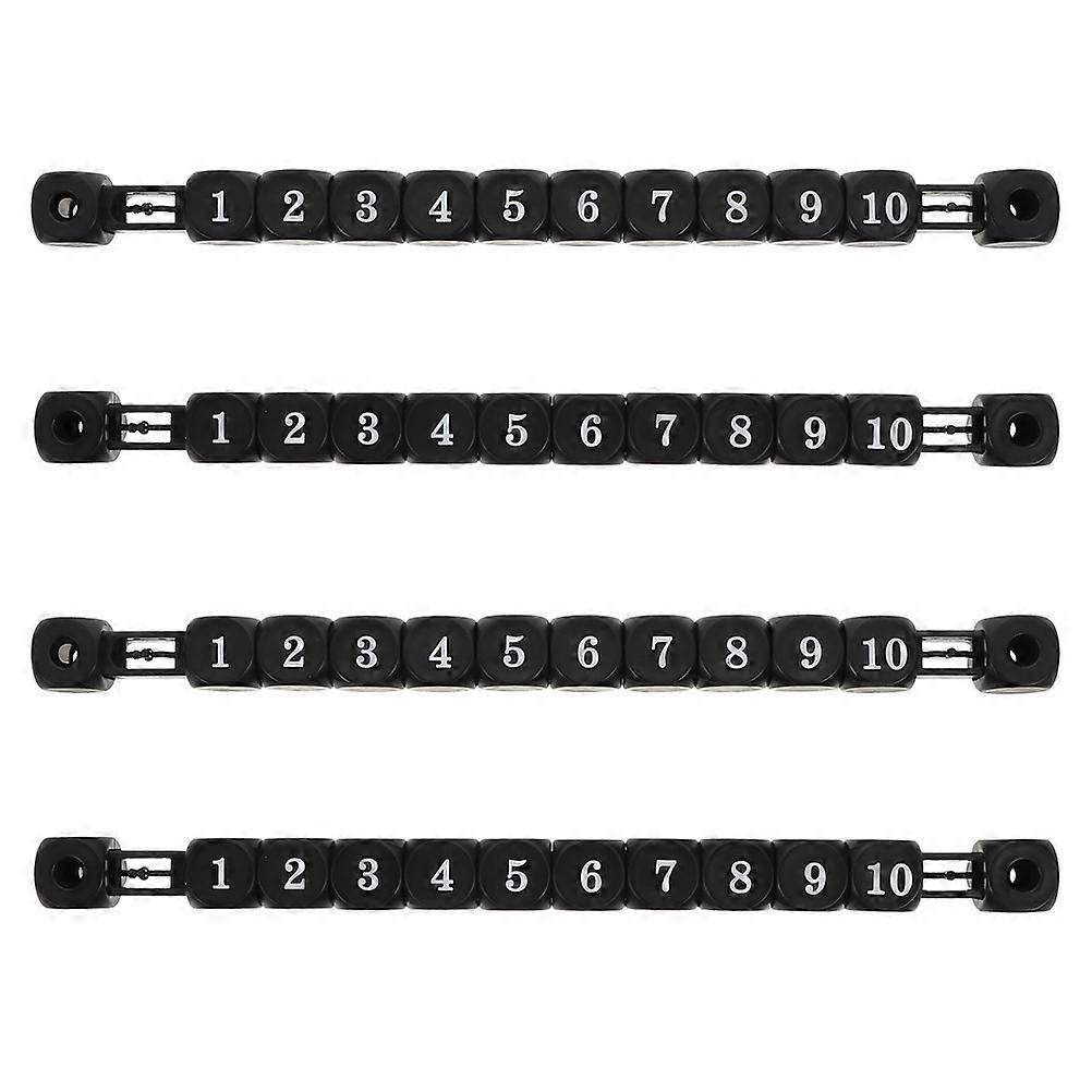 4pcs Professional Game Score Indicators Versatile Score Keepers Plastic Scorekeepers (Black)