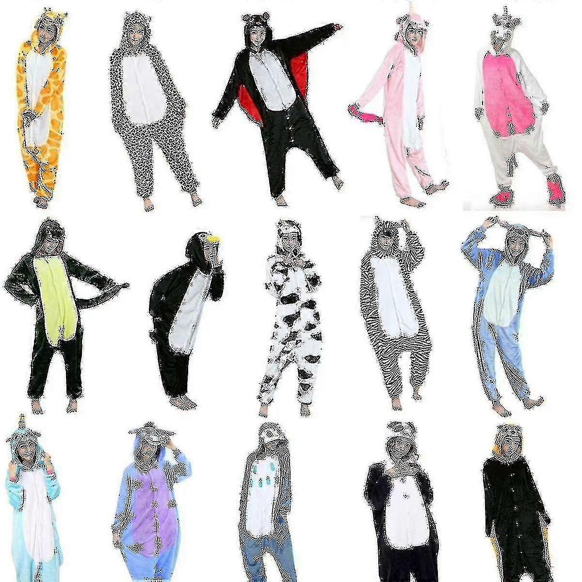 Unisex Adult Kigurumi Animal Character Costume Bodysuit Pyjamas Fancy 1onesie1.V6