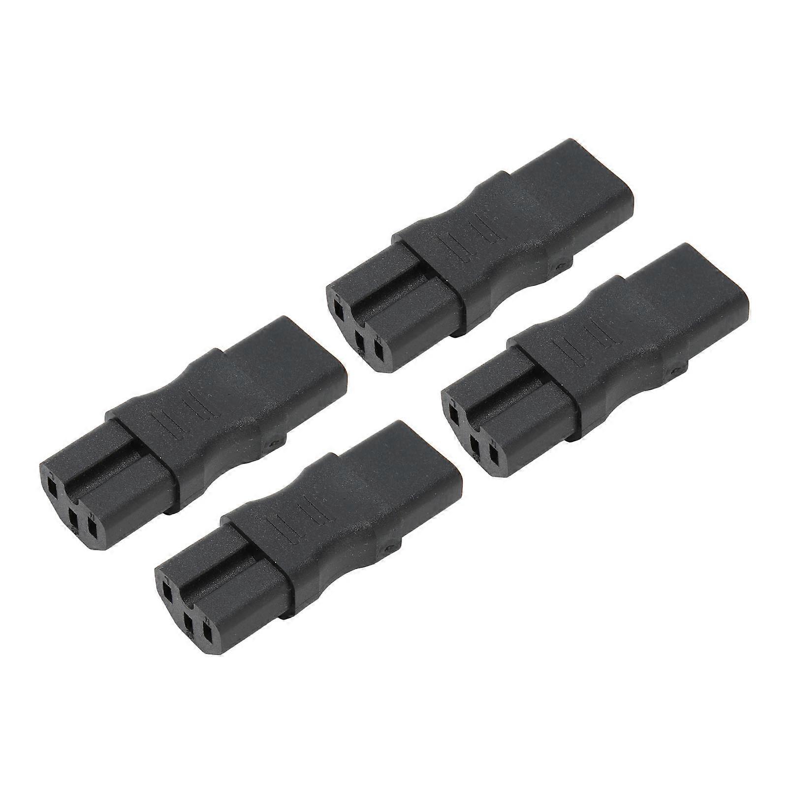 4pcs IEC320 C13 to IEC320 C15 Power Adapter Professional Standard Computer Power Adapter for Laptop PDU Case Ups Socket 