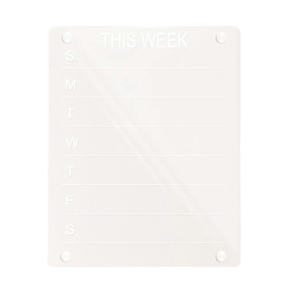 Magnetic Whiteboard Ukeplanlegger Kalender Dormitory Wall Door Gift