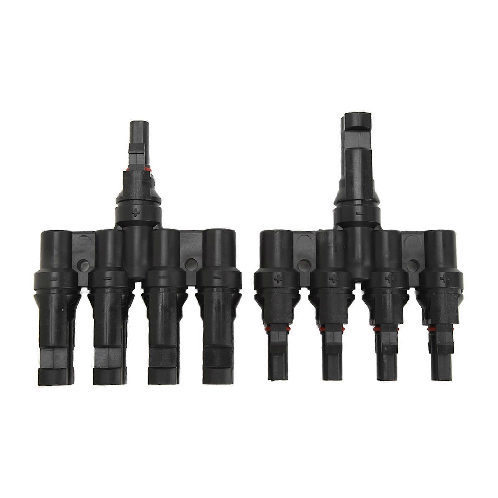 Solar Panel T Branch 1 to 4 Cable Connector Photovoltaic Connector for Parallel Connection Between Solar Panels