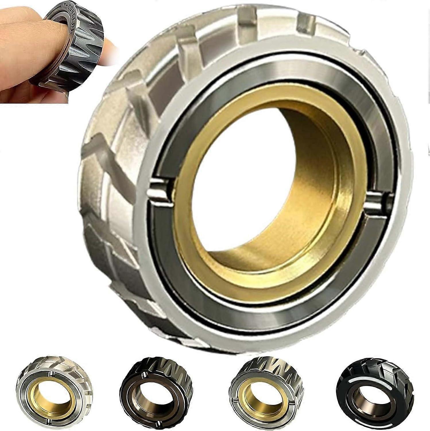 Dual Function rustfritt stål motorsykkel dekk fidget ring, 100% ny