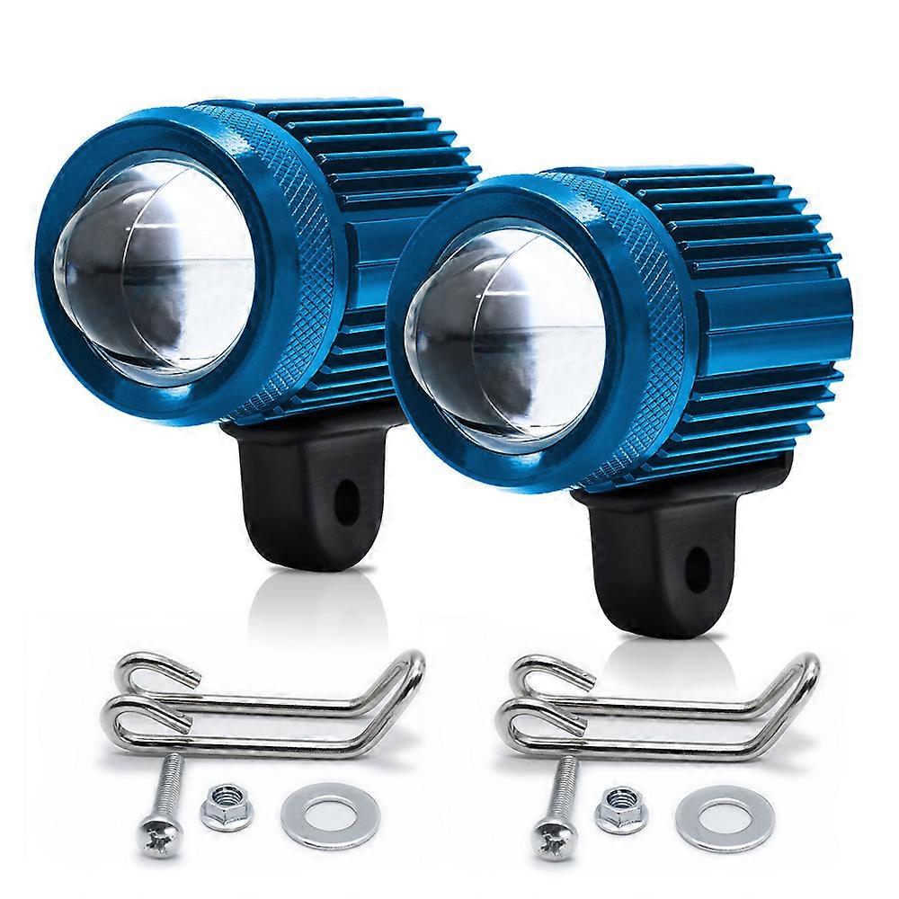 Mini Dual Color Led Fash Spotlights 60W LED Motorcycle Rearview Mirror spotlight Holder 3570 chip Four Modes Lamp 1PCS 2PCS