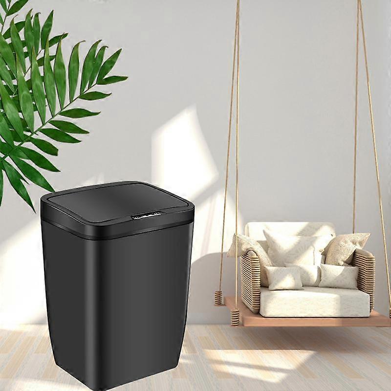Inductive Trash Can Trash Bin Automatic Smart Sensor Kitchen Bathroom Rubbish Bin Garbage Can Waste Bin without (Black)Trash Cans & Wastebaskets