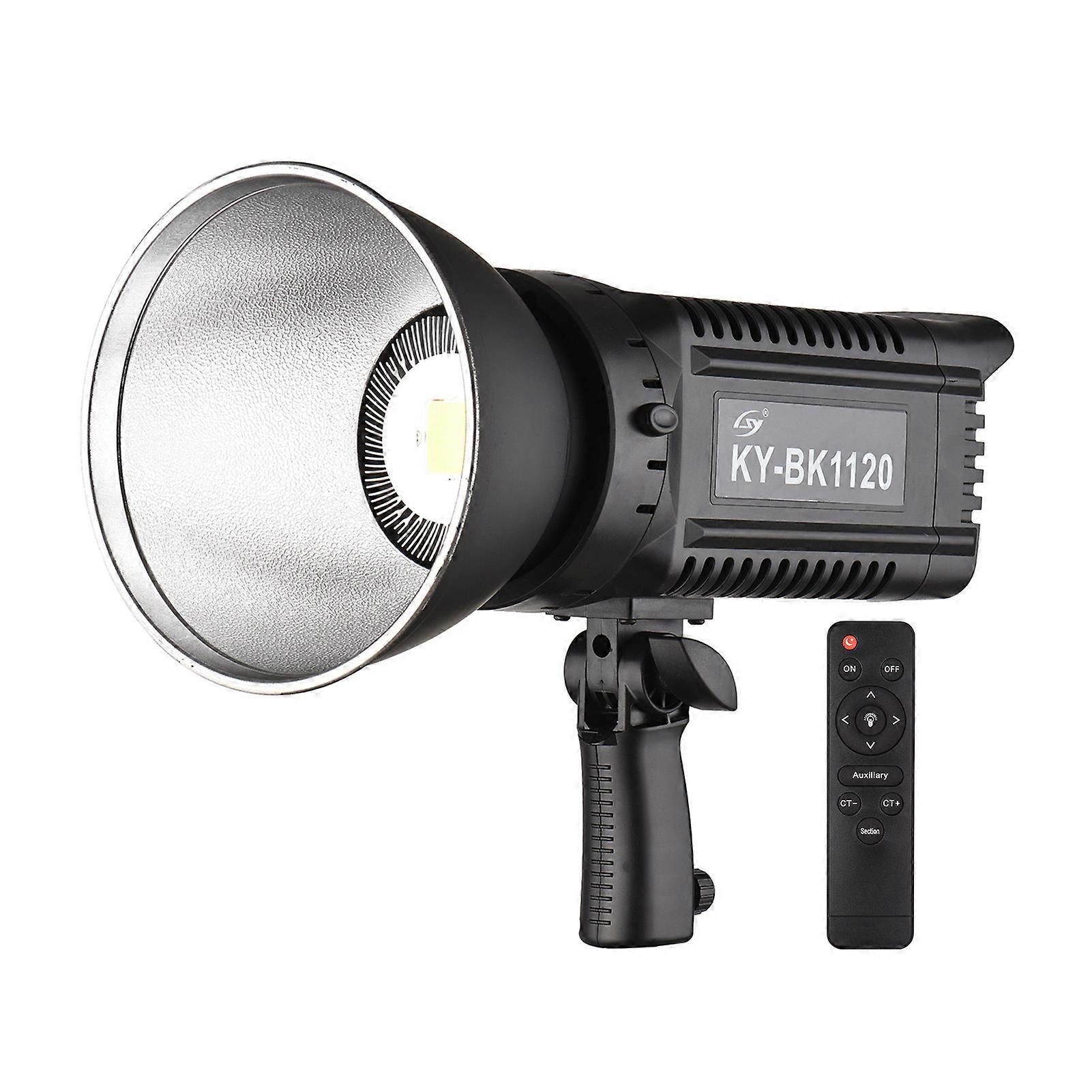 150W Studio LED Video Light 5600K Color Temperature Adjustable Brightness CRI93+ TLCI95+ Bowens Mount with Protector Reflector Remote Control for Stud