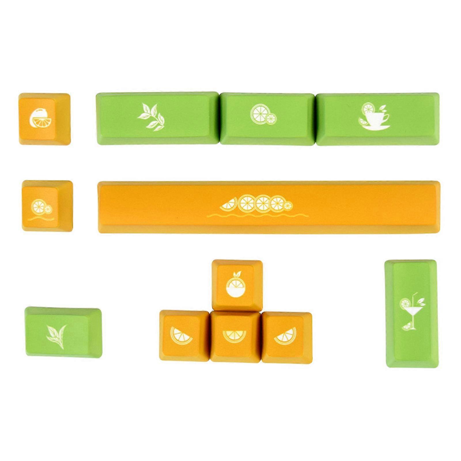 12pcs Pbt 5-side Dye-sub Keycaps For 6.25u Space Esc Enter Direction Keys Oem