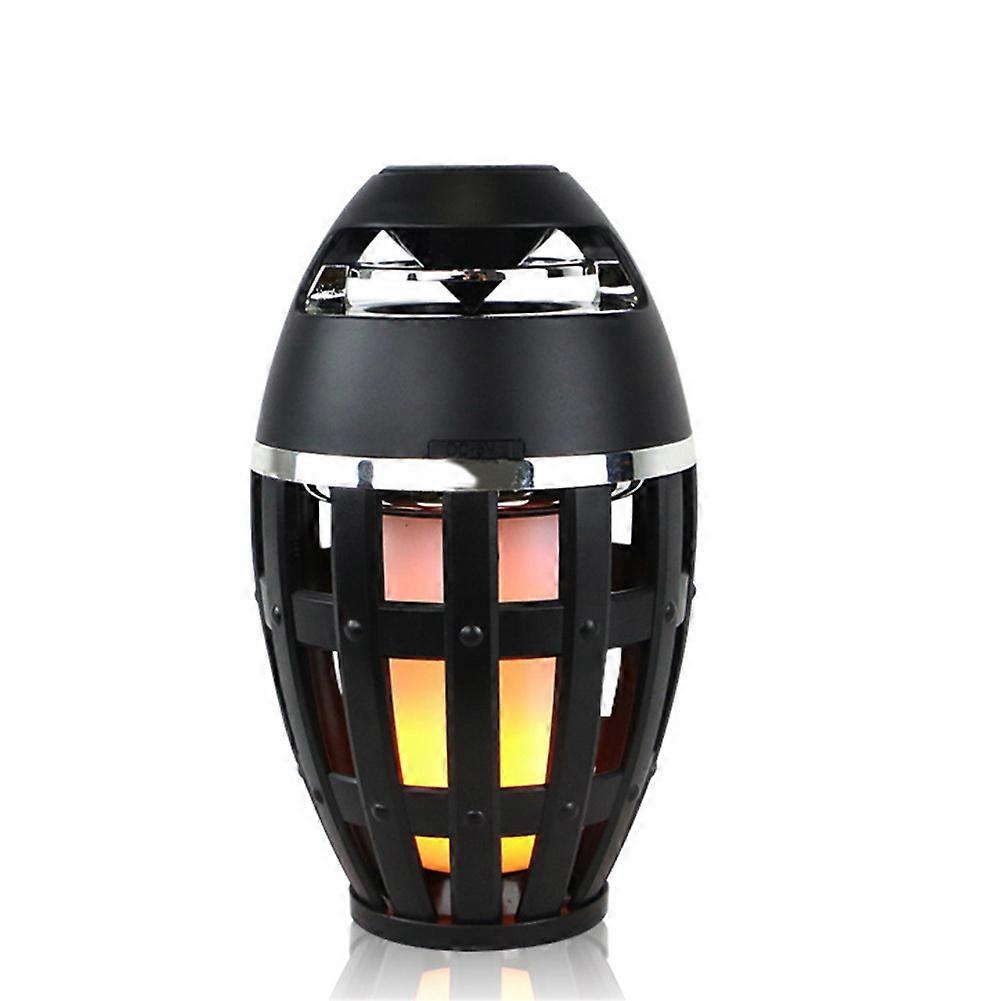 Wireless Speaker LED Flame Light Portable Bluetooth Loudspeaker Music Player LED Flame Atmosphere Torch Lamp Flicker Light YYK