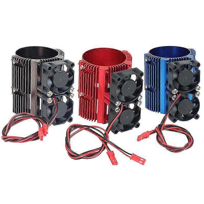 RC سيارة مروحة المحرك غرفة التبريد 41-43mm المزدوج مروحة موتور المبرد بالوعة الحرارة لسرعة عالية 1: 8 موتور تراكساس قمة كبيرة S E-revo Big E