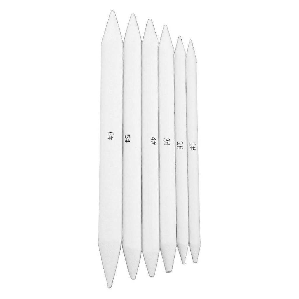 6pcs Blending Smudge Tortillon Stump Sketch 6 Sizes Art Drawing Tool Pastel New