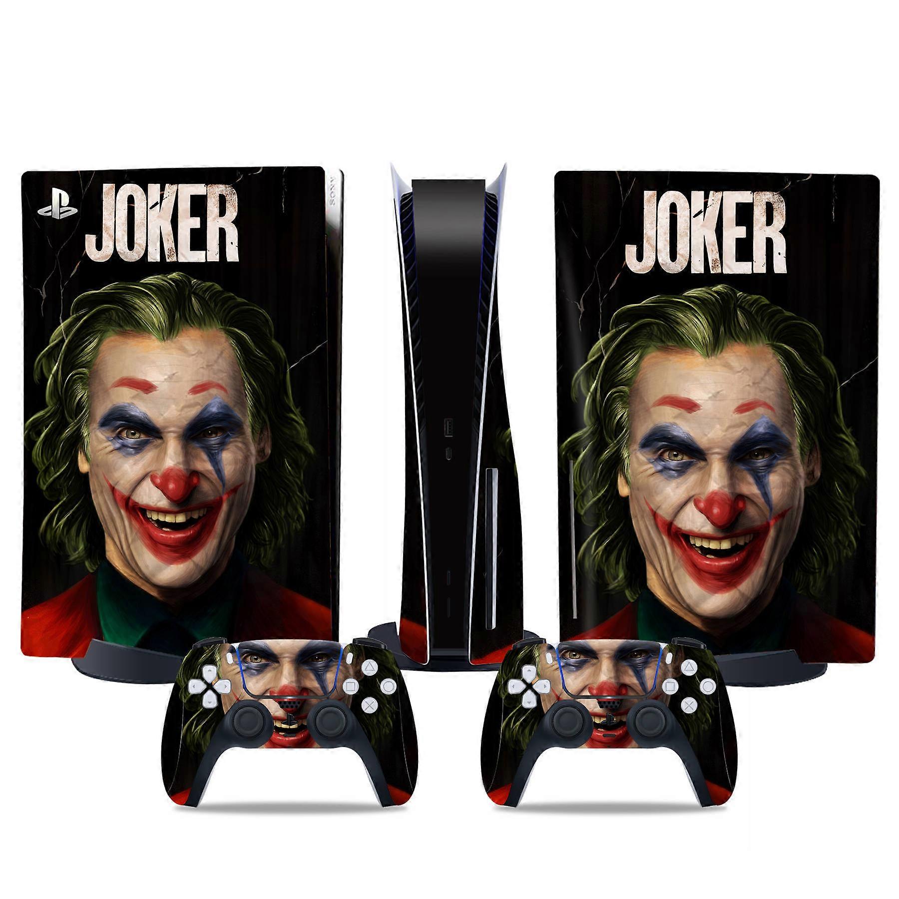 PS5 optical drive version sticker, cool PS5 skin, controller handle,for PS5 console and controller,DC cartoon,Joker12