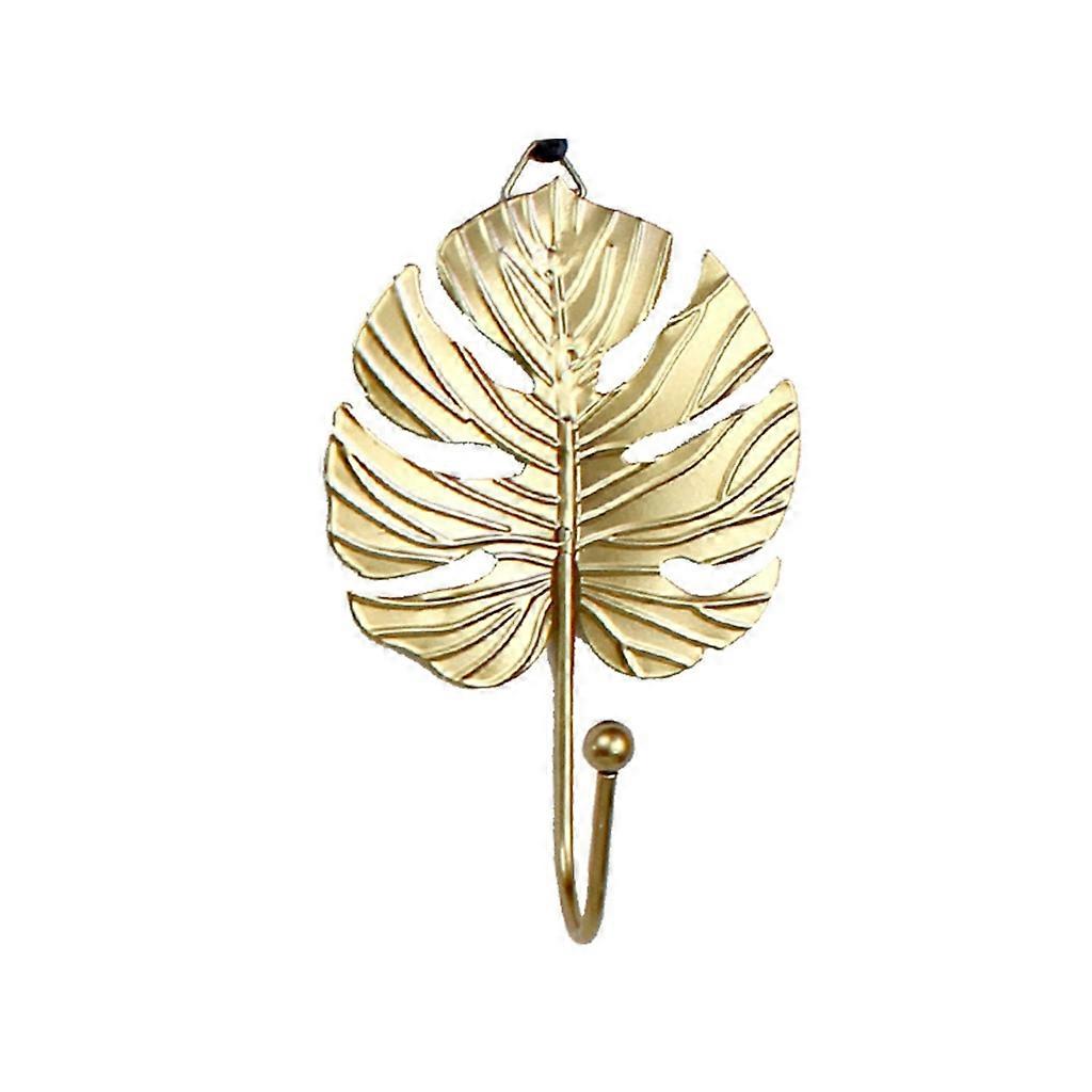Wrought Iron Wall Hook Leaf Shape Organization Hanger Multifunctional