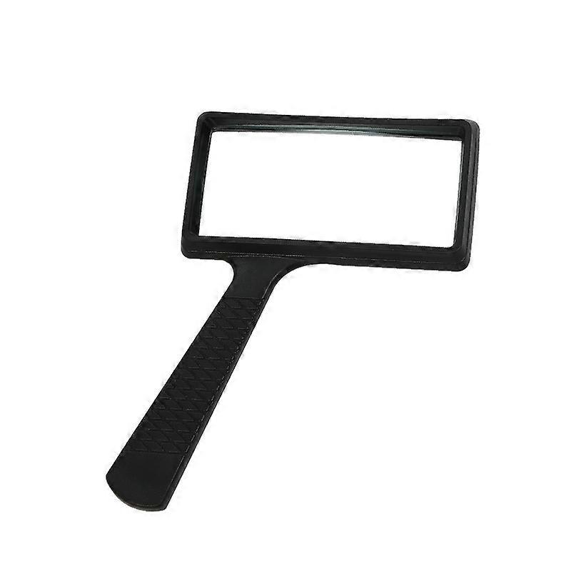 5X handheld magnifying glass,rectangular magnifying glass, scratch-resistant glass lens