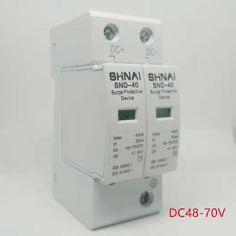 2P DC Surge Protector SPD 20KA-40KA DC 12V 24V 48V 60V 70V 110V 220V Power Supply Surge Protective Device Surge Arrester