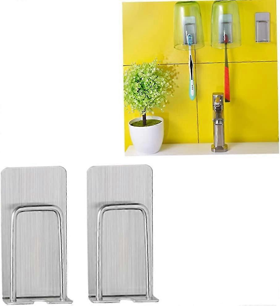 Tooth Brush Stand Toothbrush Holder Wall Hanging Stainless Steel Hook ...