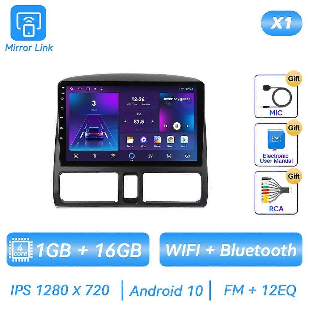 Autoradio Android pour Honda CR-V 2 CRV 2001 - 2006 Lecteur vidéo multimédia Navigation GPS Carplay QLED Écran tactile Auto Stereo