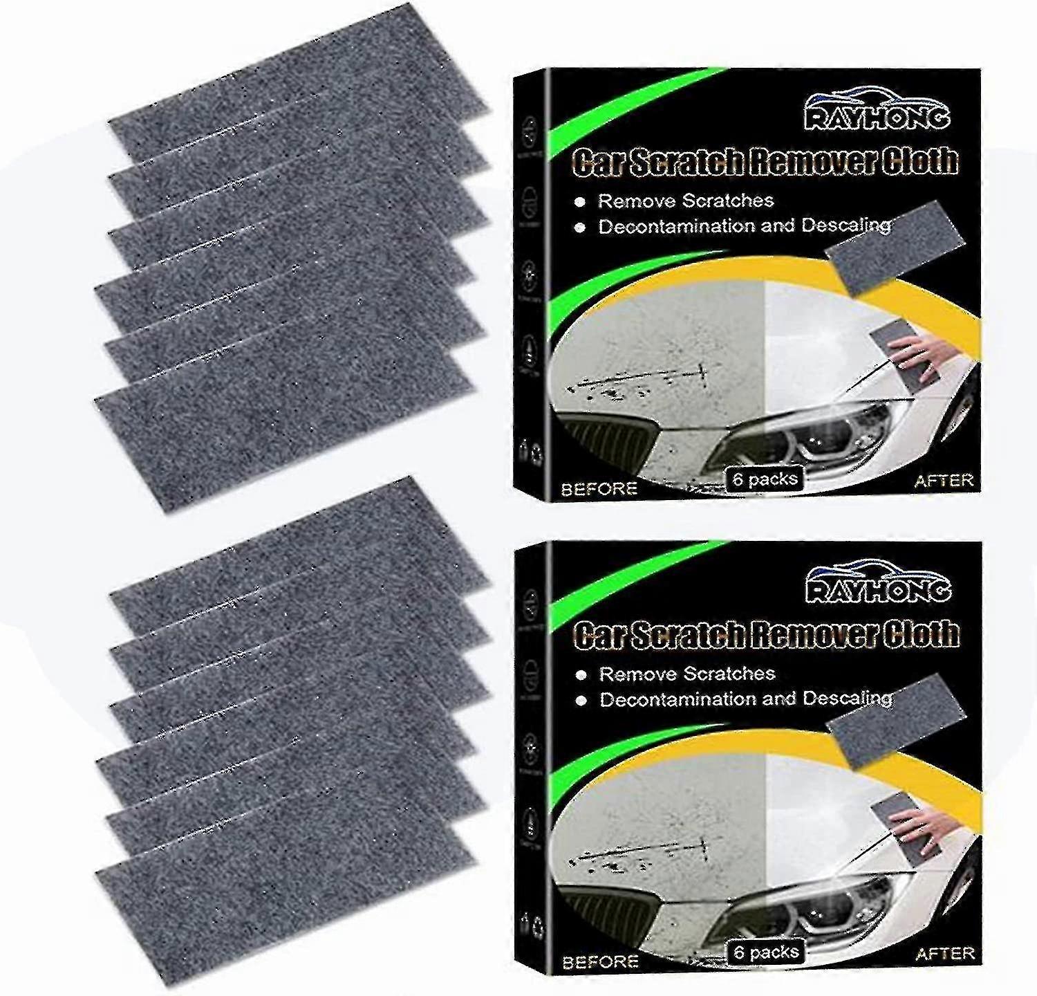 בד ננו נוצץ | בד רב תכליתי להסרת שריטות לרכב | 12/18pcs מג'יק מכונית מסיר שריטות בד לרכב שריטות שאריות עקשניות מים סטאי