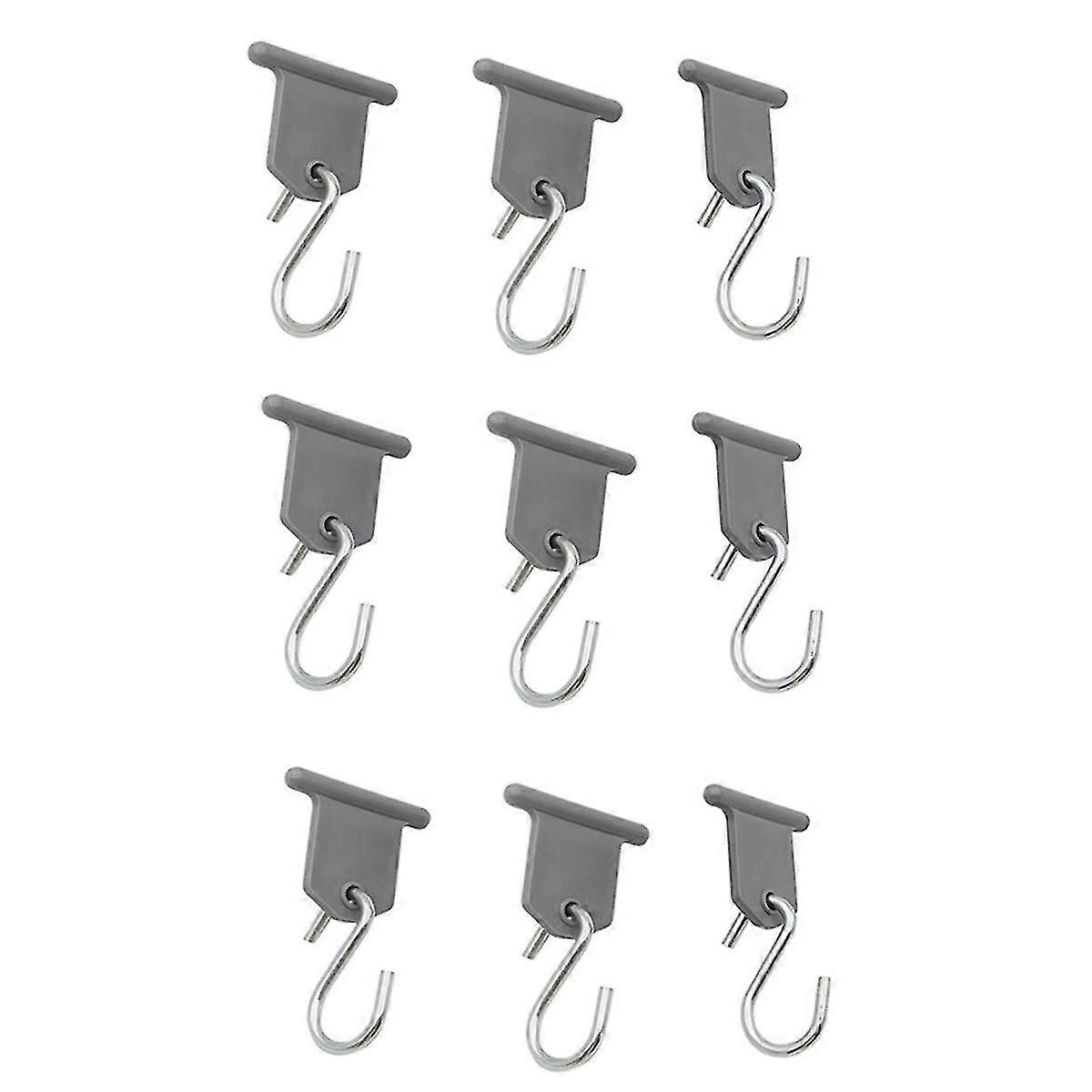 9pcs S-shape Camping Awning Hooks Clips Racks Tool Awning Clothes Hooks Rv Tent Hangers Light Hange