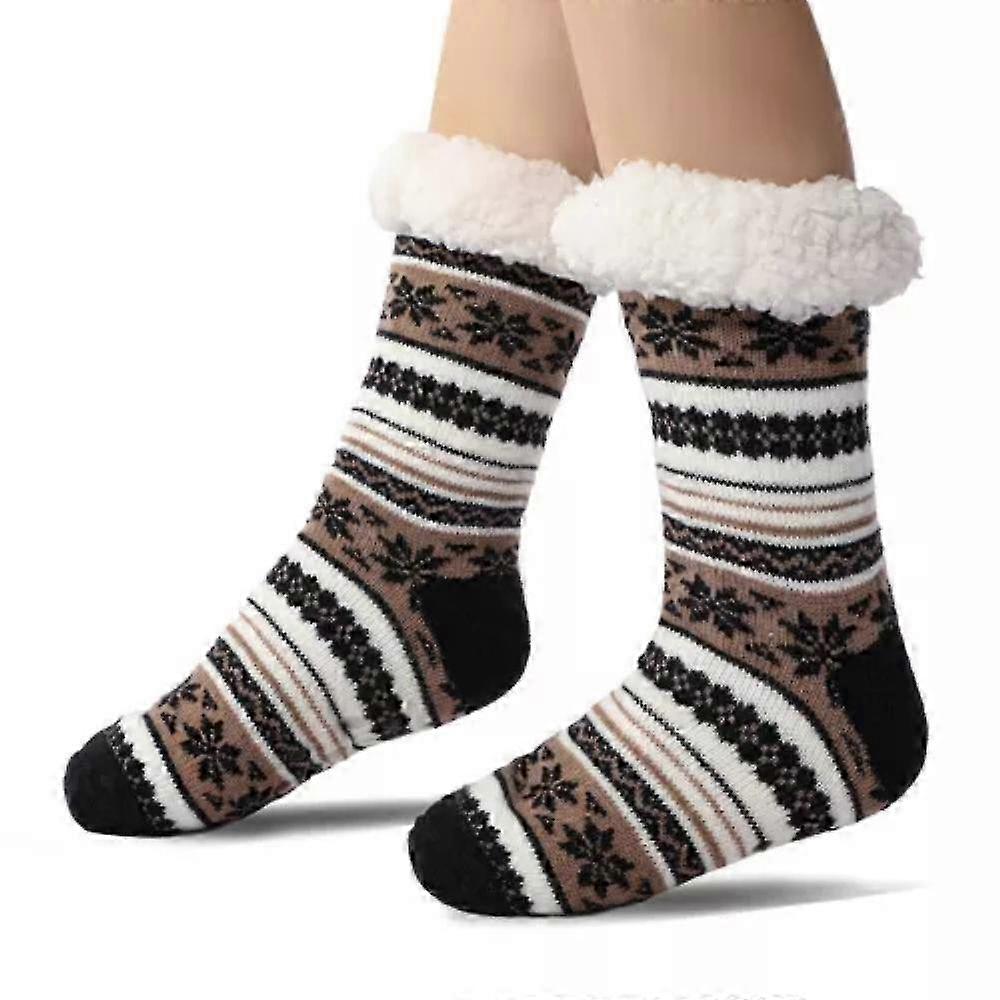 Ultra-thick Cashmere Slipper Home Socks, 2025 New Slipper Socks with Grips