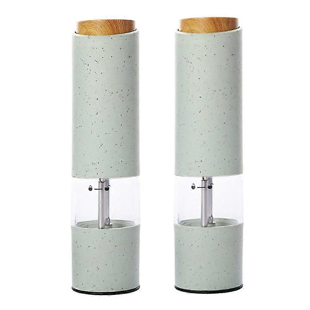 2pcs Electric Pepper Grinders Kitchen Pepper Grinding Tools Without Battery