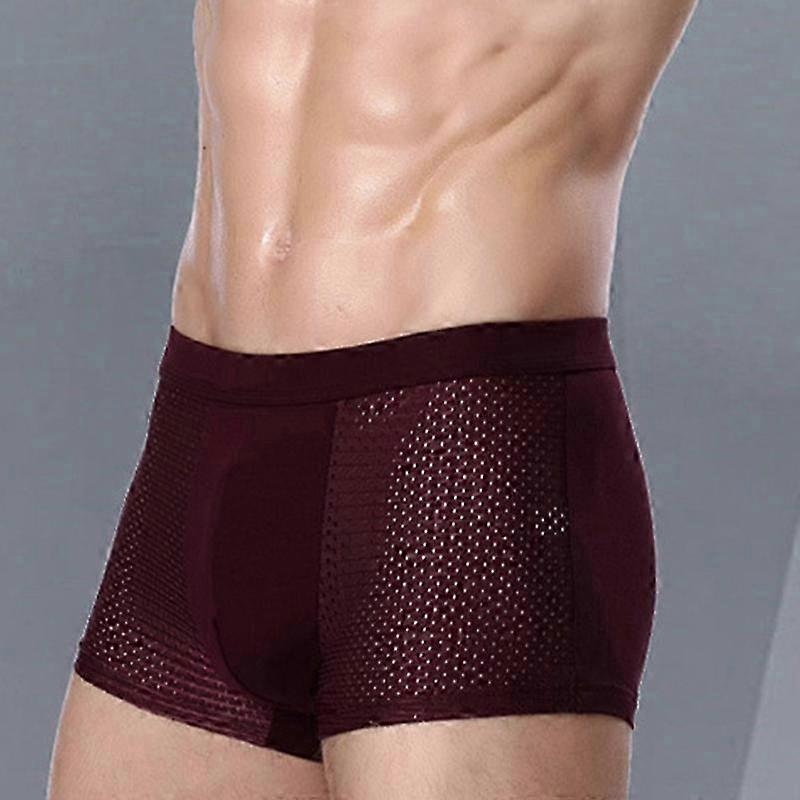 4 ADET Bambu Boxer Külot , Kutu Kahraman Bambu Boxer Şort Erkekler-Tüm Gün Konfor İçin