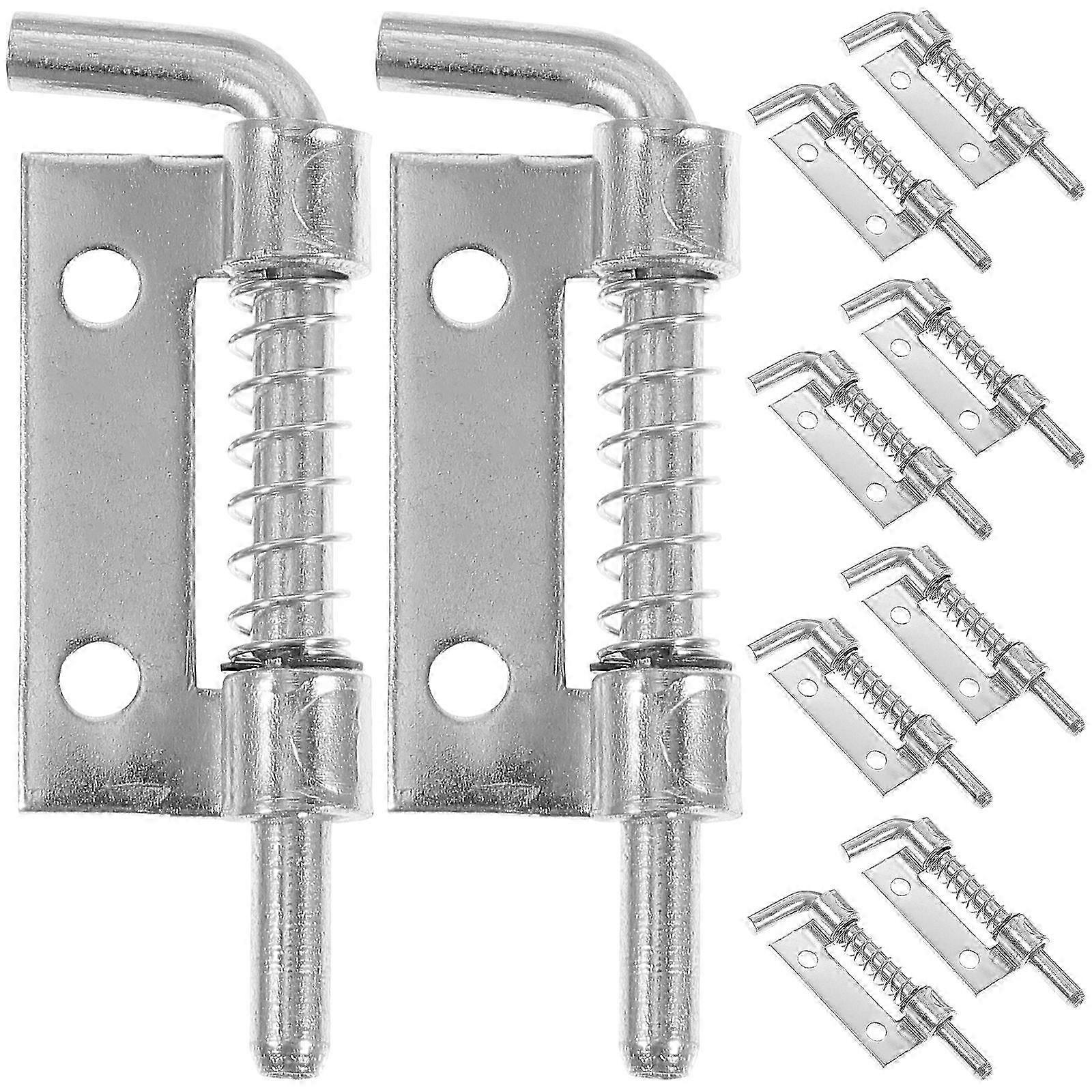 10pcs Spring Latch Spring Loaded Barrel Bolt Latch Movable Spring Bolt Hinge