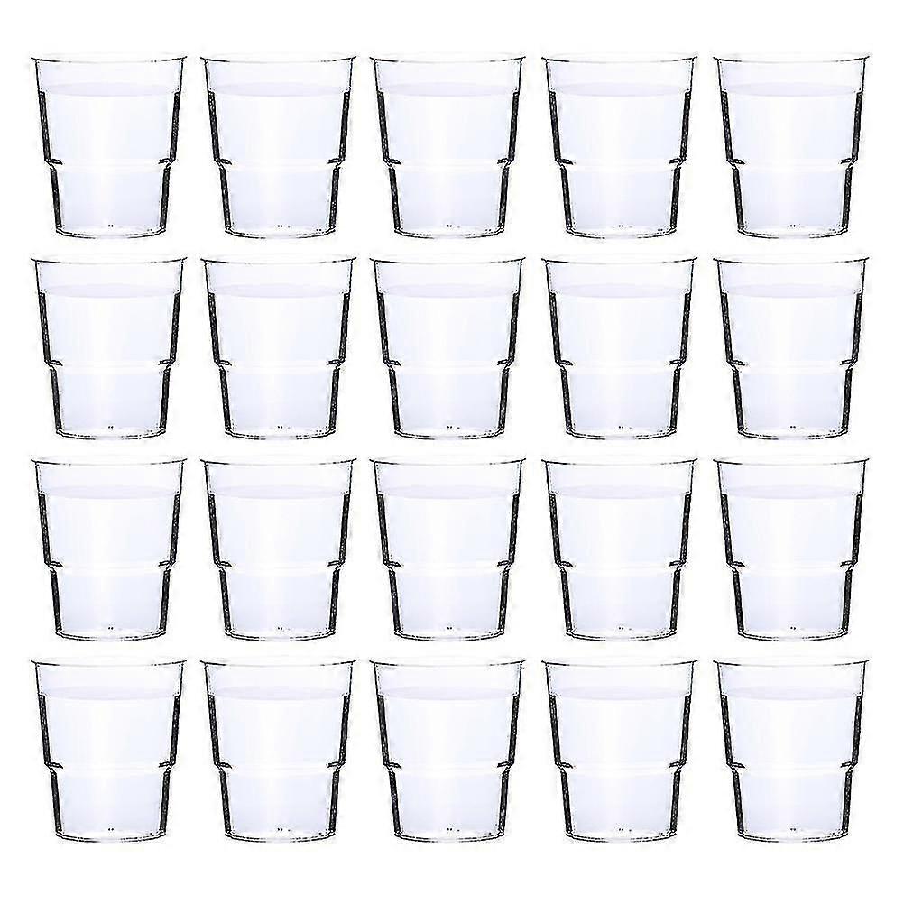 100pcs Plastic Cups Transparent Disposable Plastic Cups Fruit Juice Container