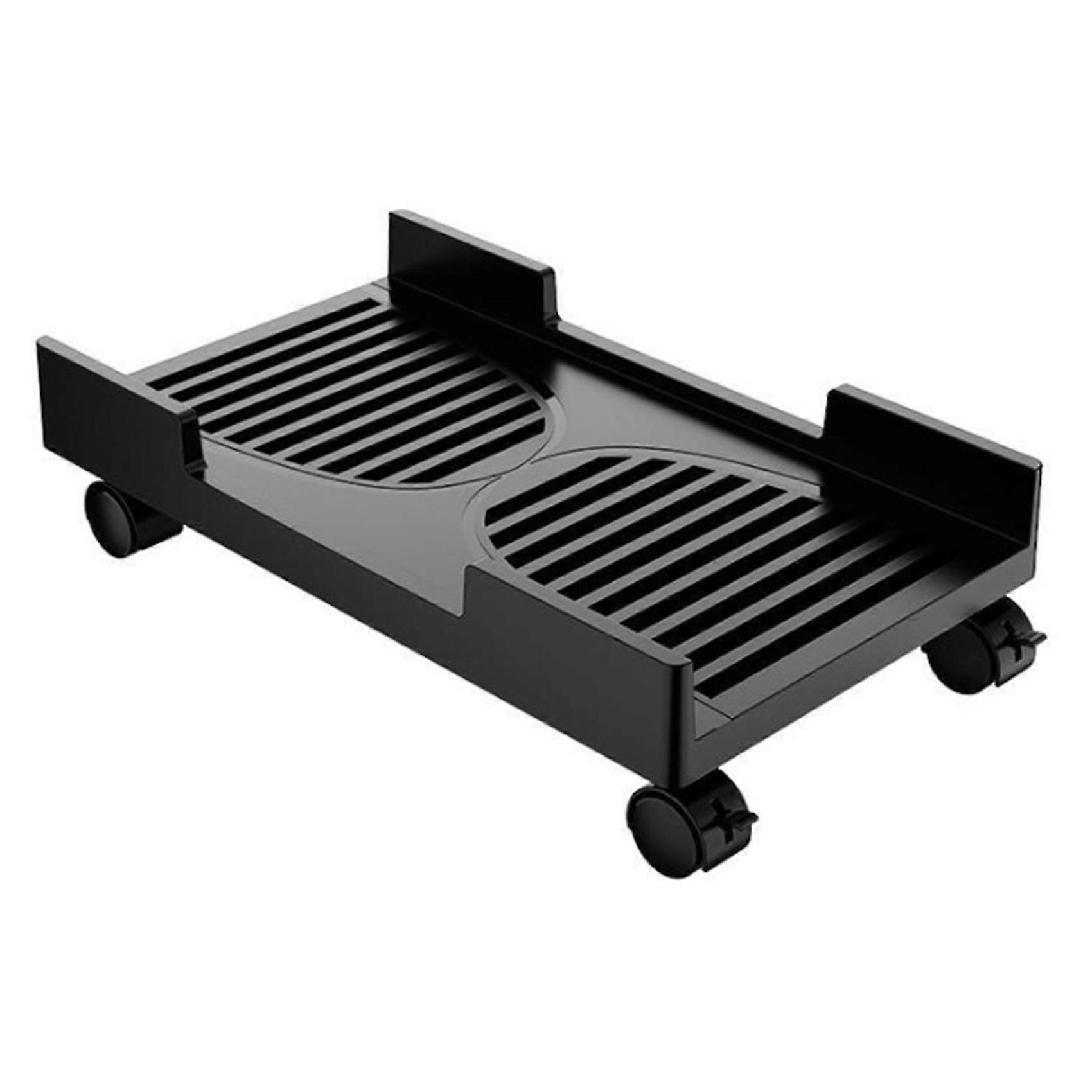 Computer Stand With 2 Locking Wheels And 2 Swivel Casters For Desktop Tower, Printer And Home Offic