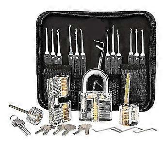 Set, 25-teiliges Set, Werkzeuge mit 3 durchsichtigen Locks_aa