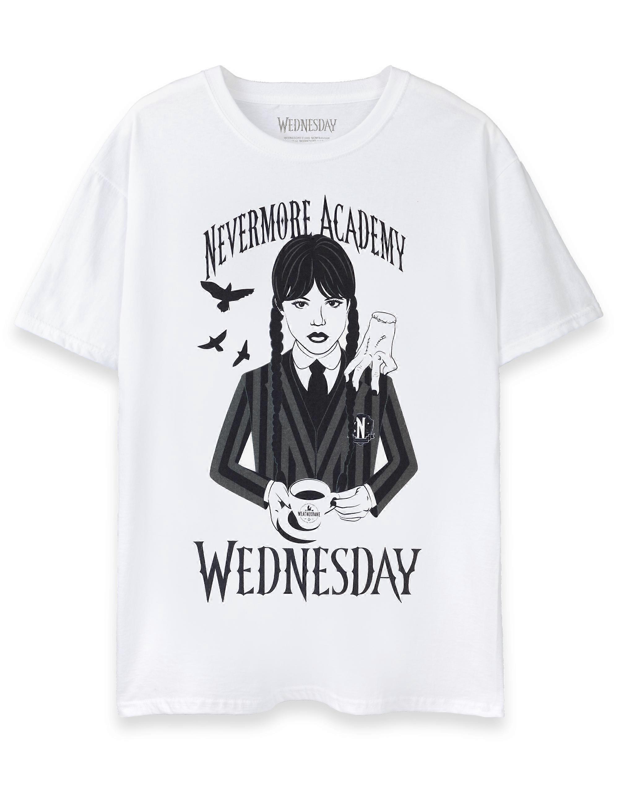 Wednesday Womens Short Sleeved T-Shirt White Tea