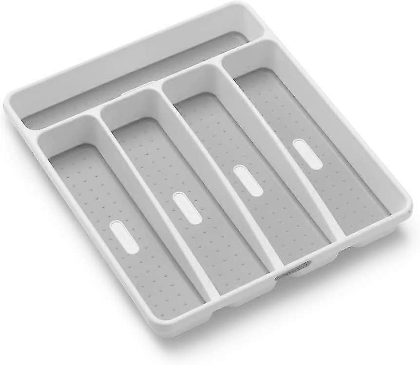 Classic Small Sierware Tray, 5-compartments, Icons Help Sort Flatware, Utensils And Cutlery, Soft-grip Lining And Non-slip Feet, Bpa-free,8076
