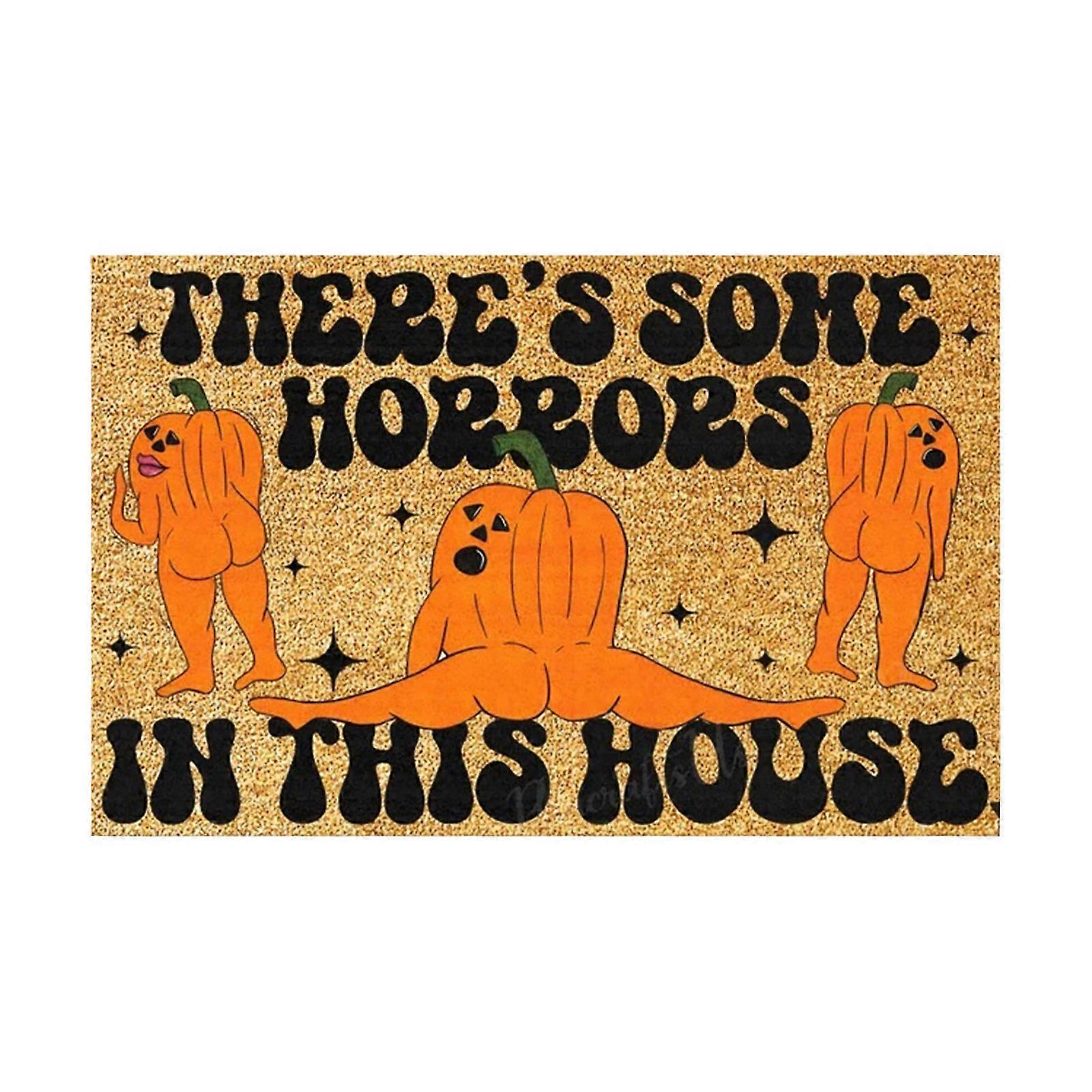 Festive Halloween Pumpkin Entryway Mat, 40x60cm
