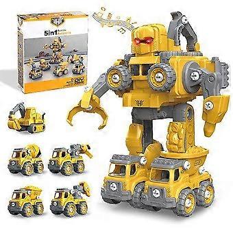 5-in-1 Take Apart Robot STEM Toy for Kids - Build & Play Vehicles, Educational Gift for Birthdays & Christmas