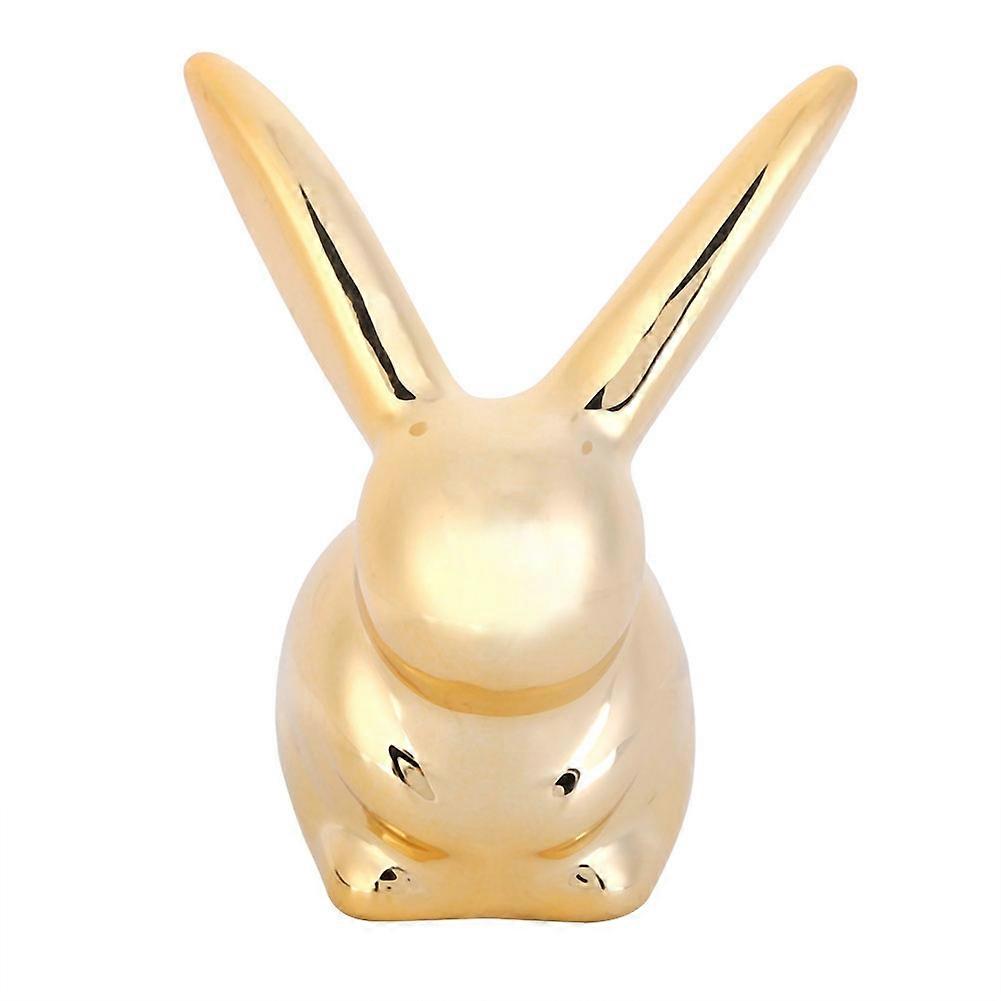 Cute Ceramic Rabbit Engagement Wedding Ring Display Stand