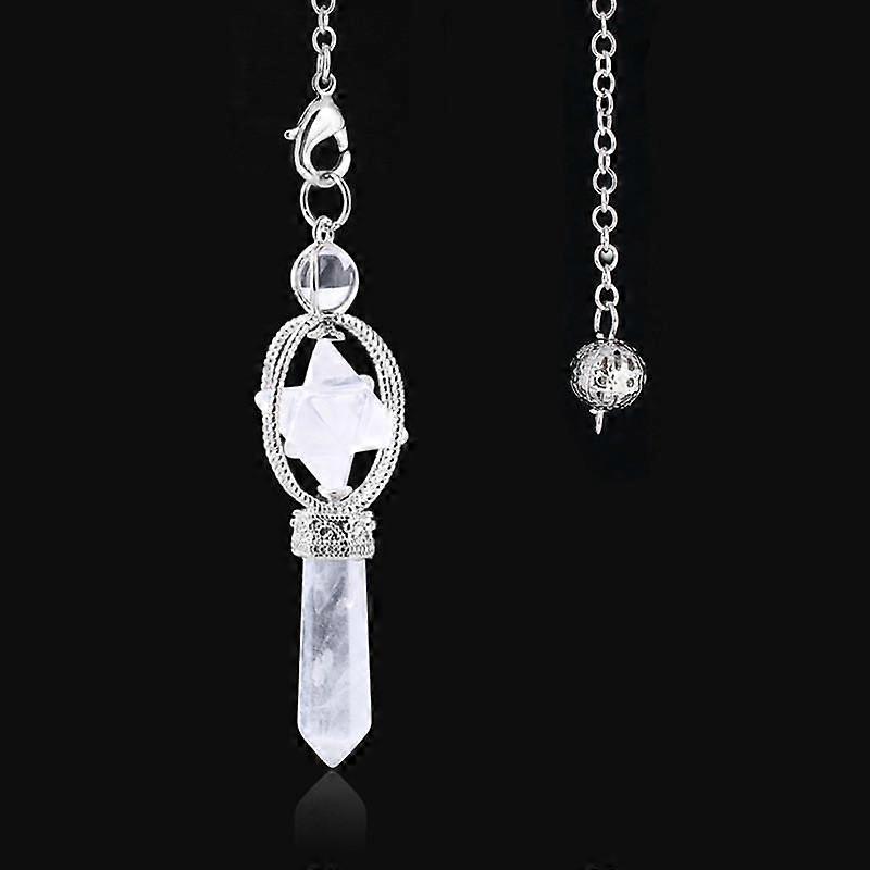 1PCS Dowsing Pendulum Quartz Natural Stone Crystal Pink Healing Pendule Pendant Pendulums