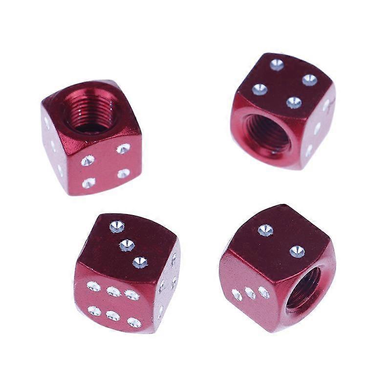 4Pcs Universal Dice Tire Tyre Car Auto Truck Valve Stem Cover Caps Wheel Rims