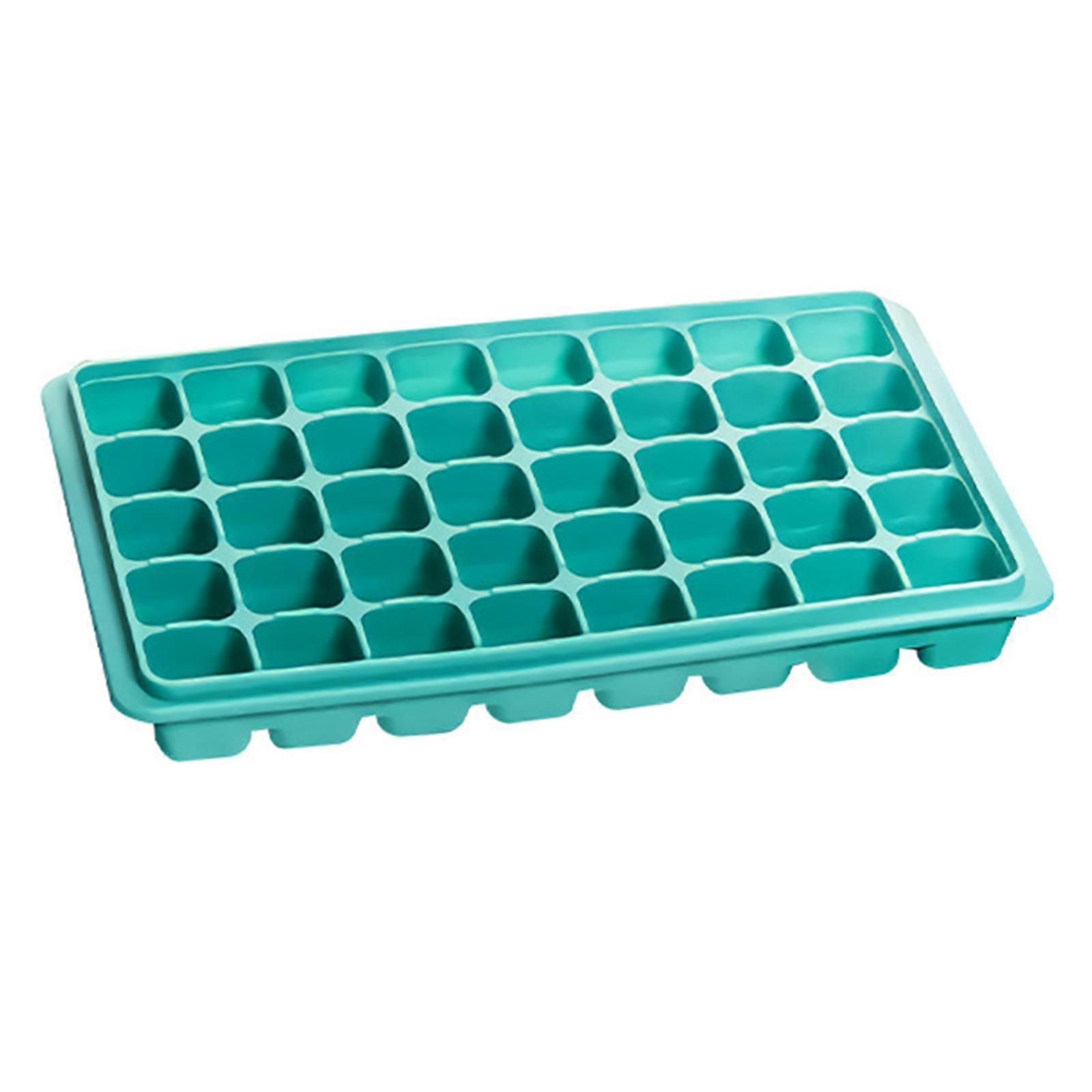 Large Ice Cube Tray Mold with Lid Silicone Square Ice Cube Mold Reusable Ice Maker for Soup Freezer Wine Juice BPAFree Green