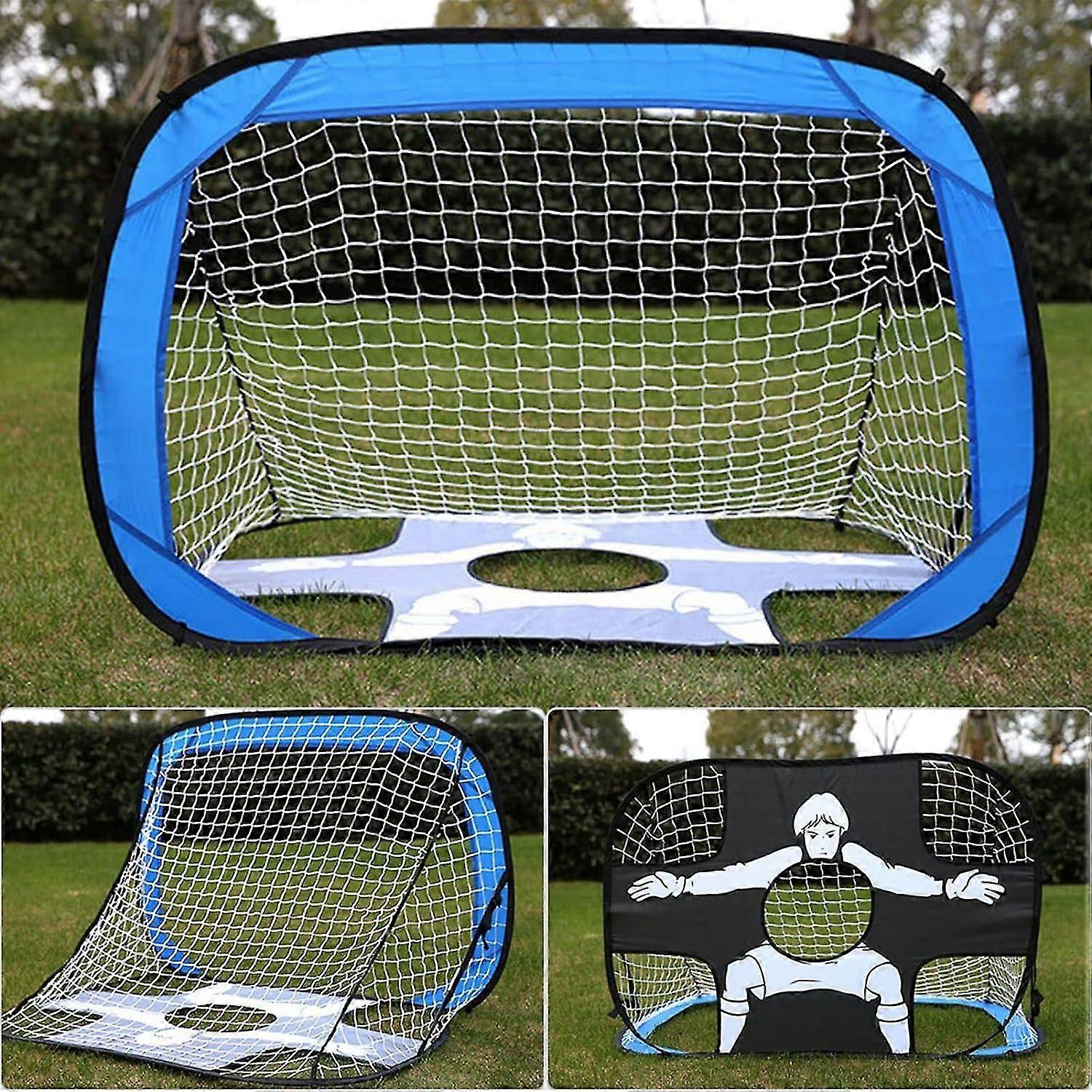 Foldable Pop Up Soccer Goals - Adult Kids Soccer Goal with Carrying Case and Agility Training