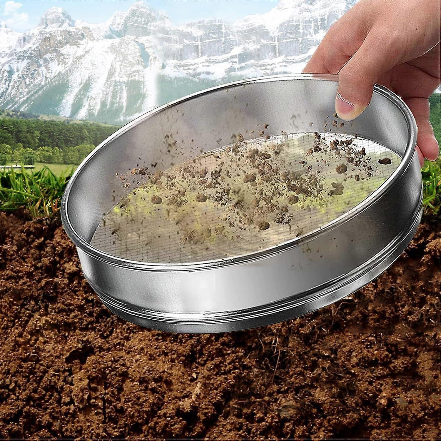 Tamis De Sol De Jardin De Roche 3 Mm, Ensemble De Tamis De Sable Rond En Plastique Pour Tamis De Jardinage, Tamis Pour Roches, Tamis De Gravier Pour Petit Gravier, Sol, Sable(bleu
