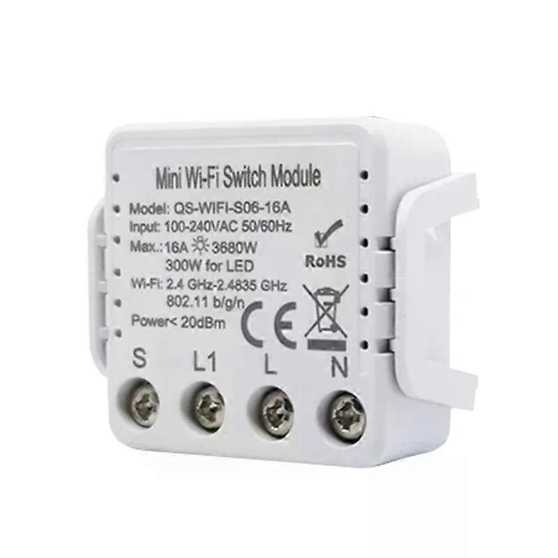 16a Mini -fi Switch Module Countdown Function Wifi Tuya Smart Switch Timing Voice Control Wifi Switch Wifi Socket 100-250v