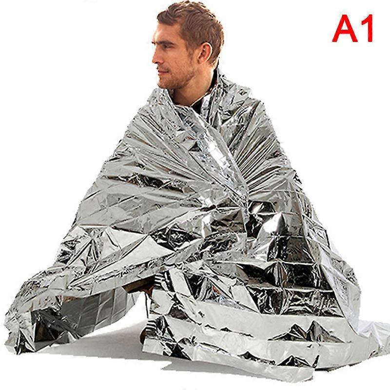 New Outdoor Emergency Solar Blanket Survival Safety Insulating Mylar Thermal Heat Camping Survival Tools Reversible Blanket