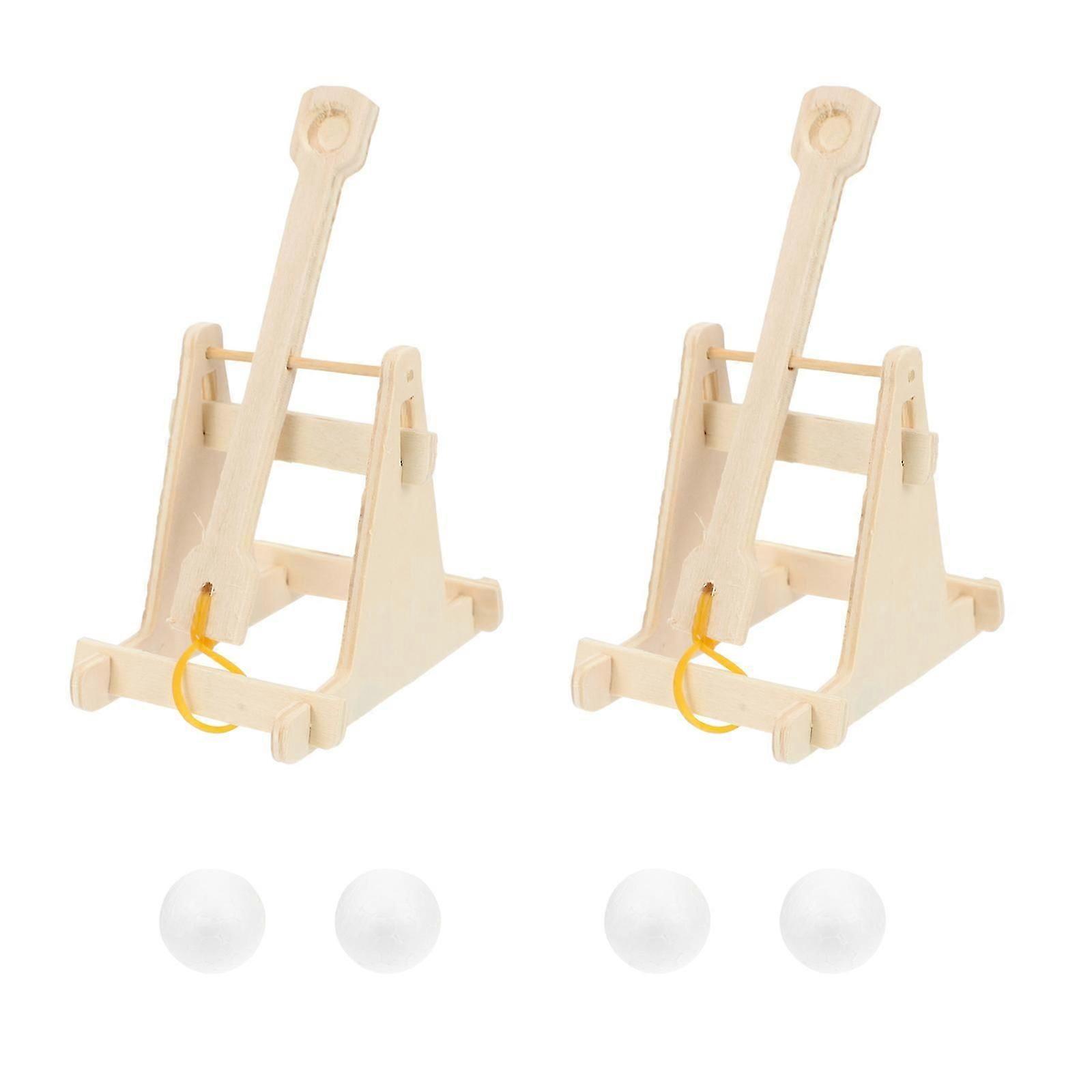 2pcs Stem Learning Kit Diy Catapult Car Toy Education Learning Kit
